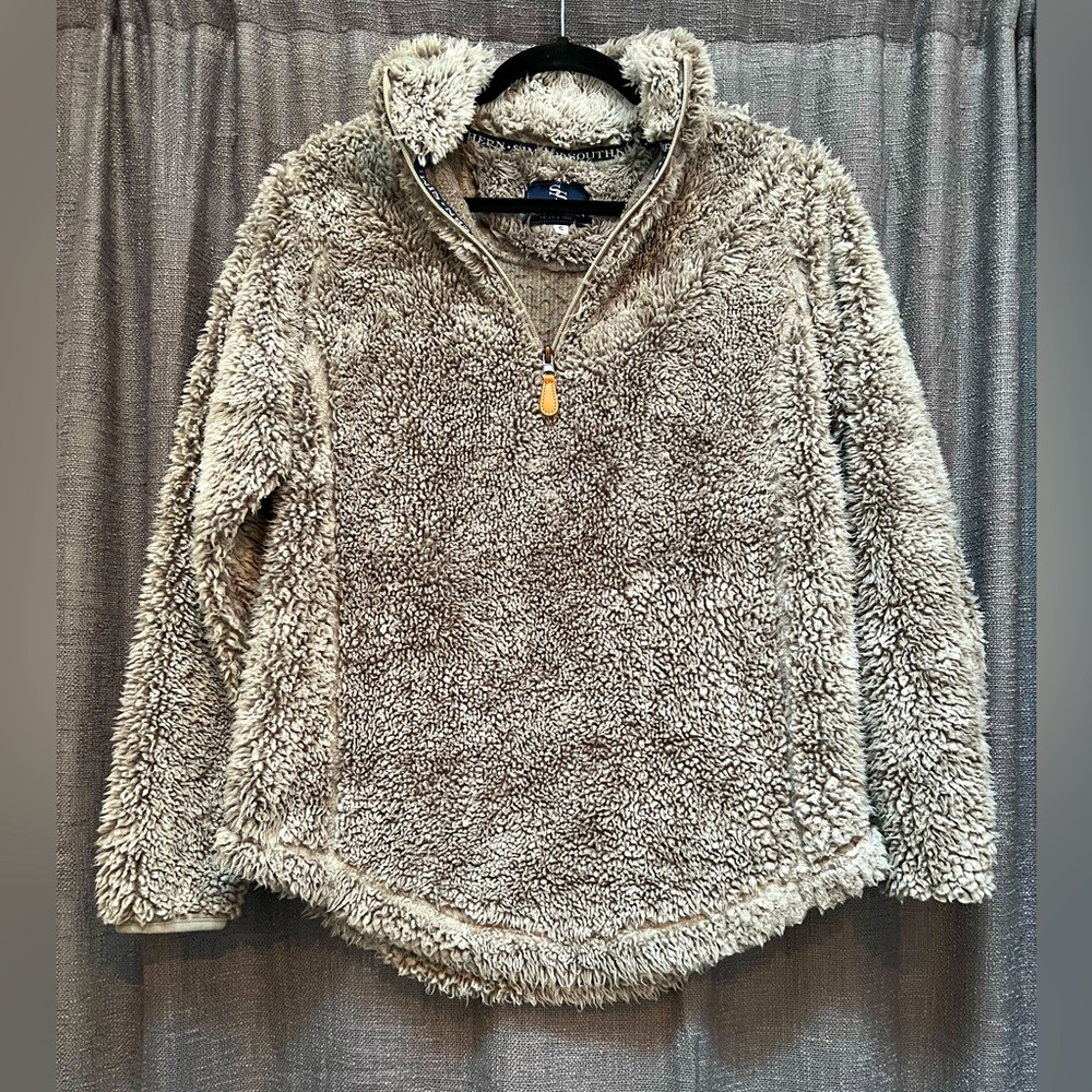 Simply Southern Fuzzy Pullover 1/2 Zip-Women’s Small